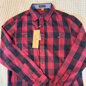 Tailor Vintage Tibetan Men’s Red Black Classic Buffalo Flannel - New W Tags
